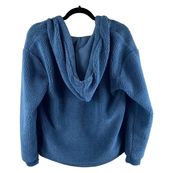 Koolaburra UGG Soft Brushed Back Sherpa Hoodie Coast Blue XS - Picture 3 of 7